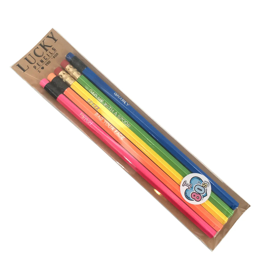 80's Phrase Pencil Set  Lucky Mfg Co   