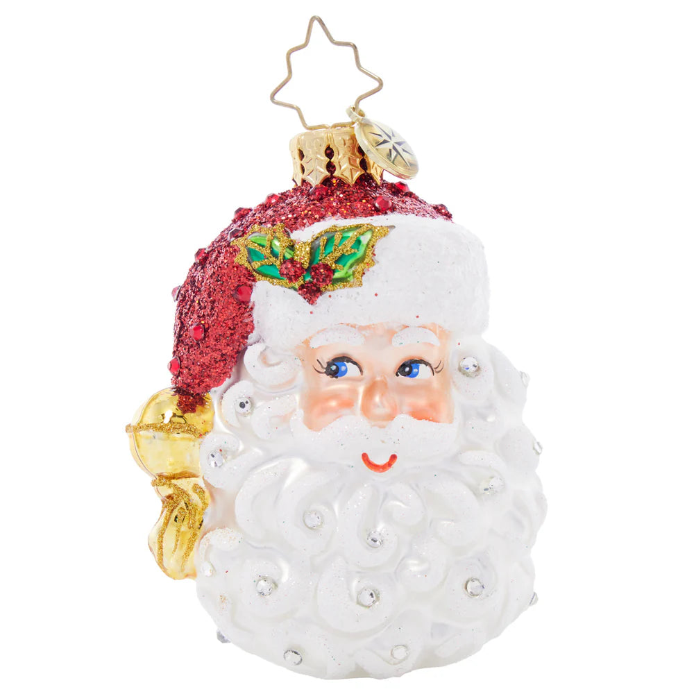 Sparkling Santa Nick Gem  Christopher Radko   