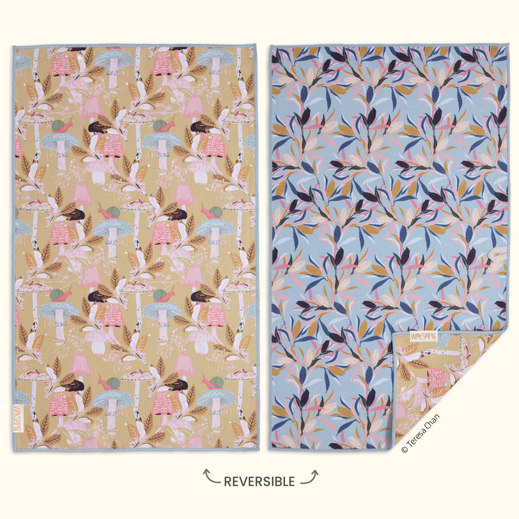 Woodland Mushrooms Kitchen Towel  Werkshoppe   