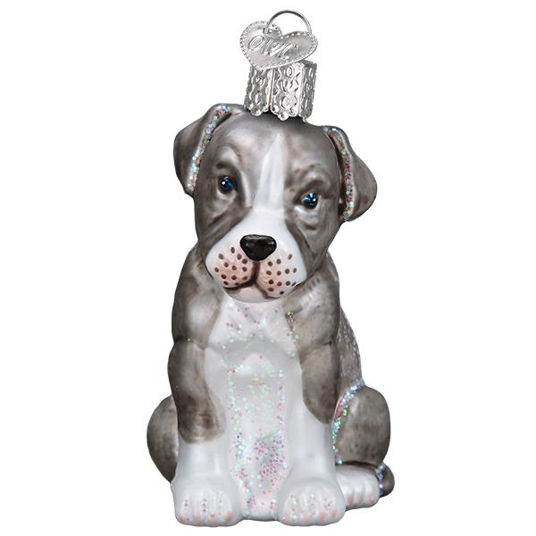 Pitbull Pup Ornament  Old World Christmas   