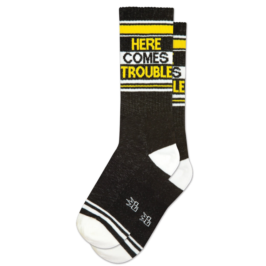 Here Comes Trouble Gym Crew Socks  Gumball Poodle   