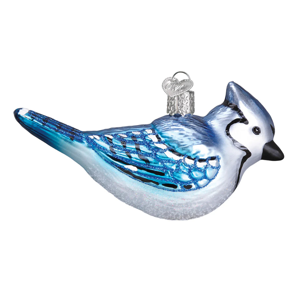 Bright Blue Jay Ornament  Old World Christmas   