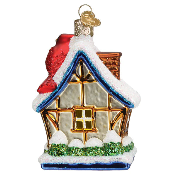 Cardinal Birdhouse Ornament  Old World Christmas   