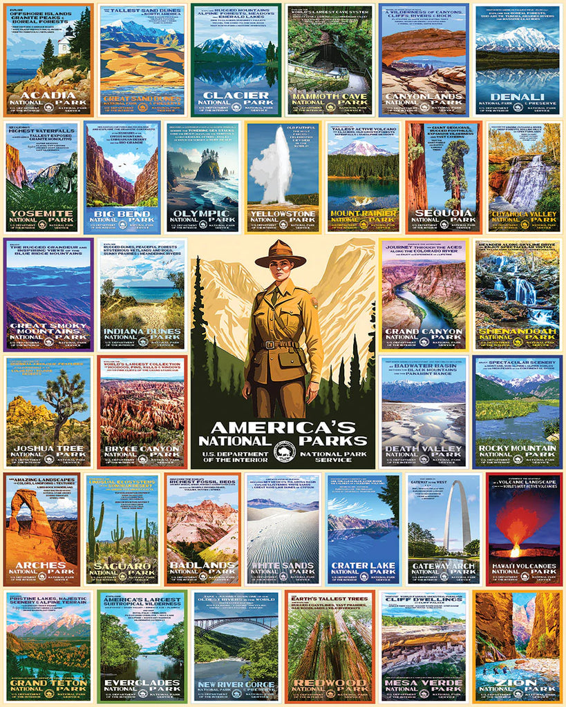 National Parks Posters Puzzle  White Mountain Puzzles   