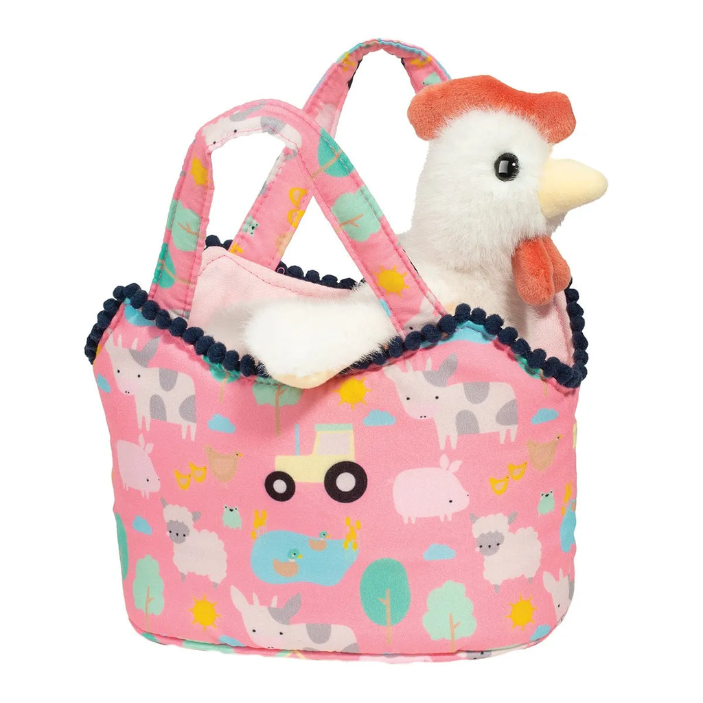 Sassy Pets Saks  Douglas Toys Farm Friends with White Hen  