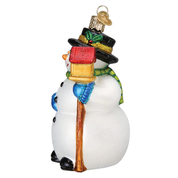 Snowman with Cardinal Ornament  Old World Christmas   