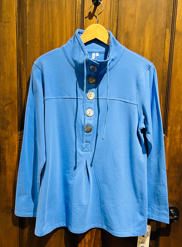 5-Button Top Shirts Lulu B XS Periwinkle  