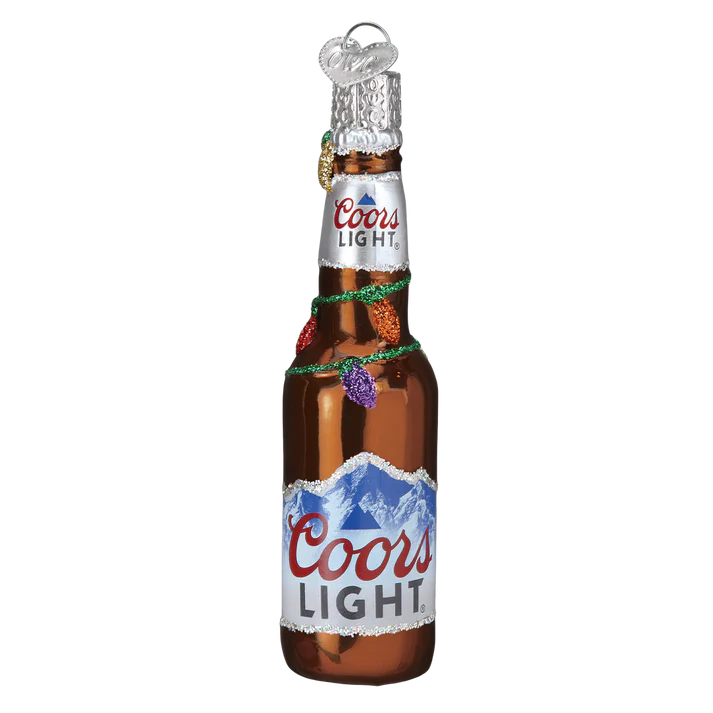 Holiday Coors Light Bottle Ornament  Old World Christmas   