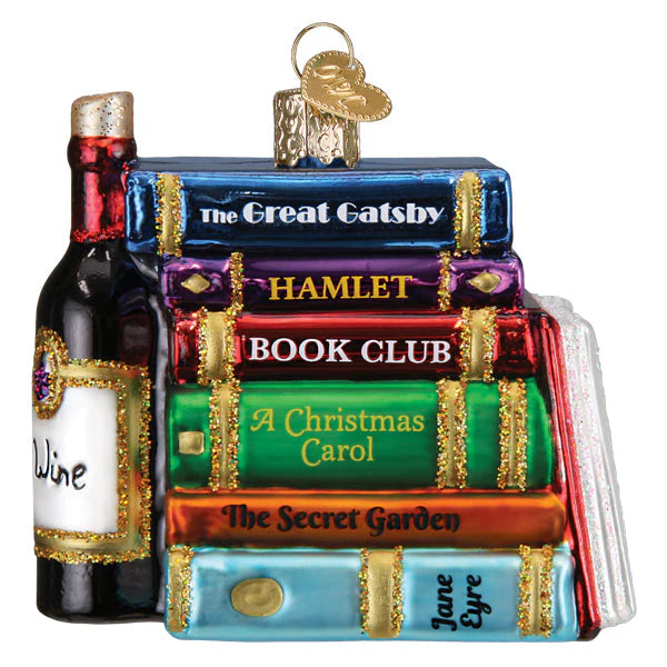 Book Club Glass Ornament  Old World Christmas   