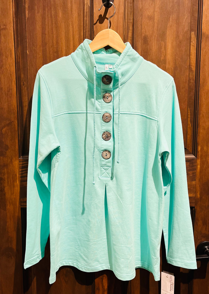 5-Button Top Shirts Lulu B XS Seafoam  