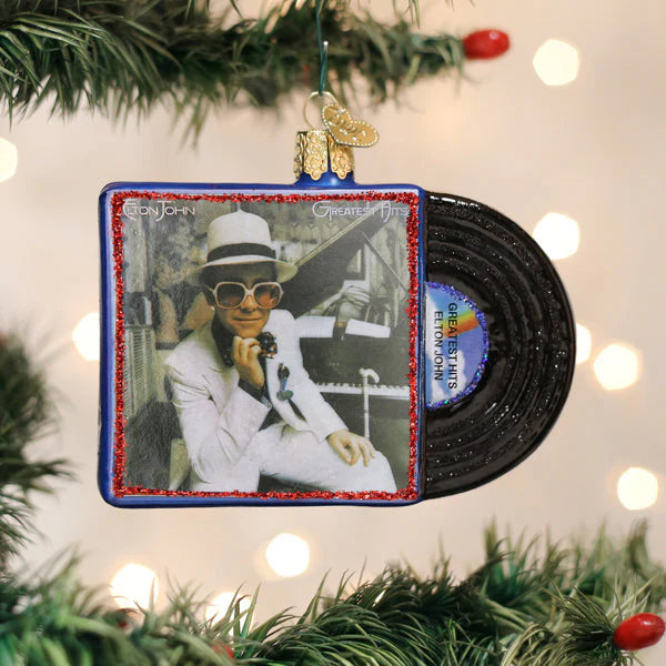 Elton John Greatest Hits Album Ornament  Old World Christmas   