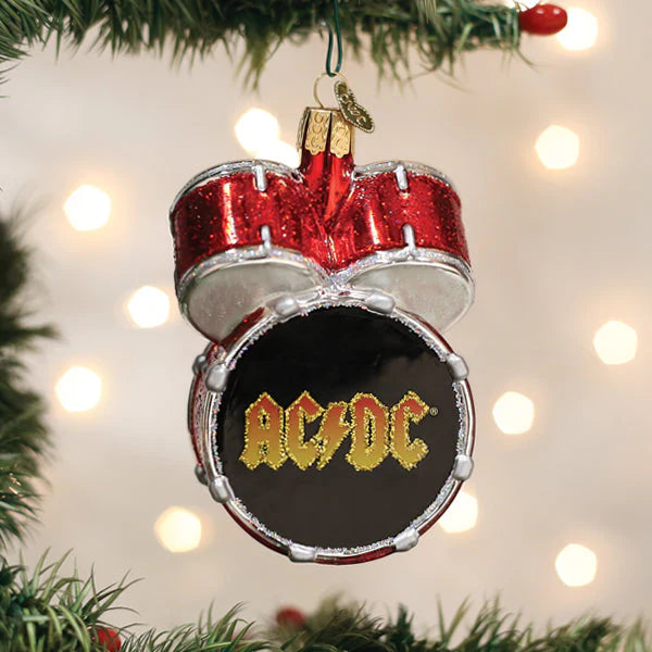 AC/DC Drum Set Ornament  Old World Christmas   