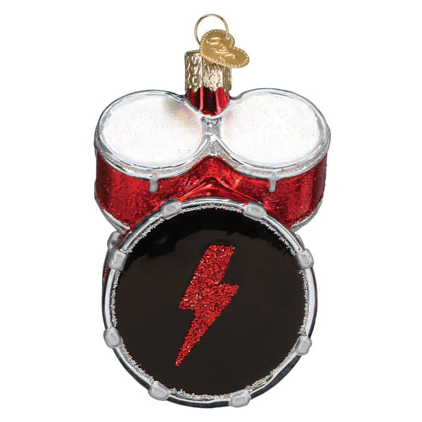 AC/DC Drum Set Ornament  Old World Christmas   