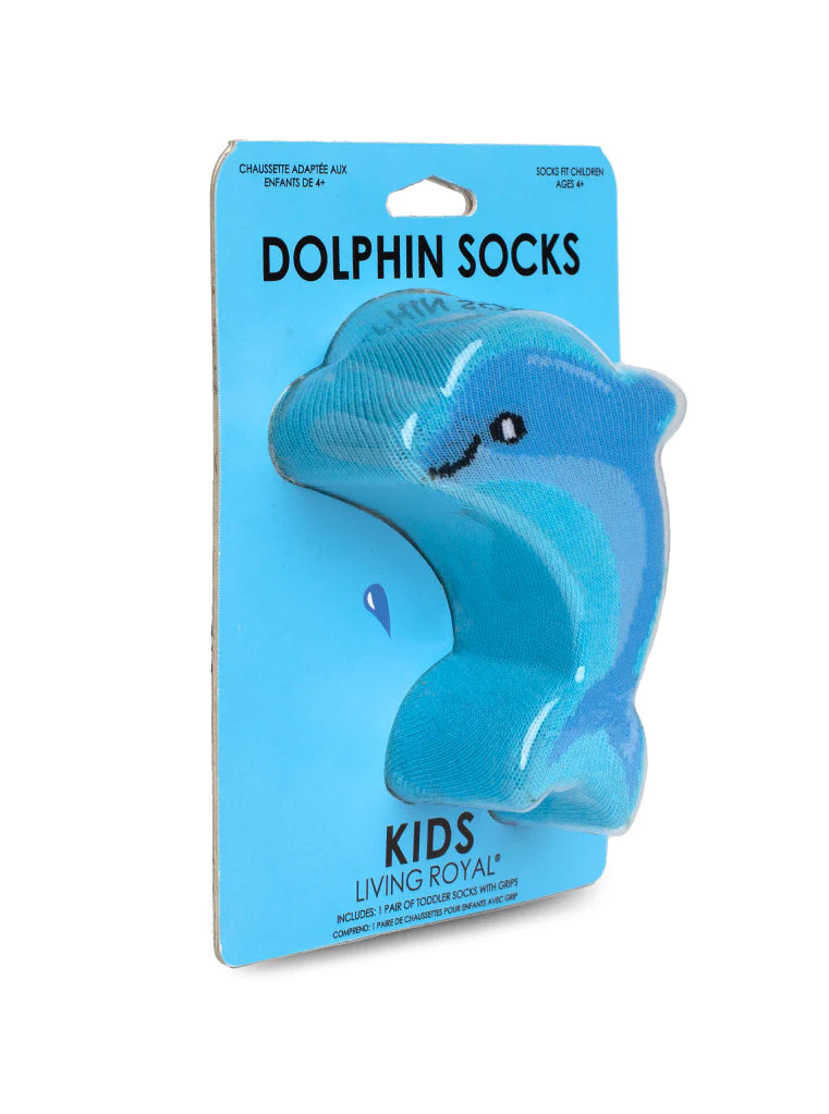 Kids Dolphin 3D Crew Socks  Living Royal   