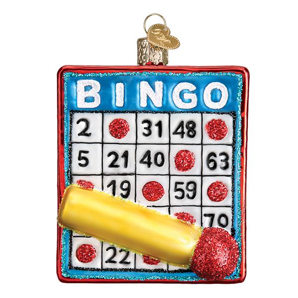 Bingo Glass Ornament  Old World Christmas   