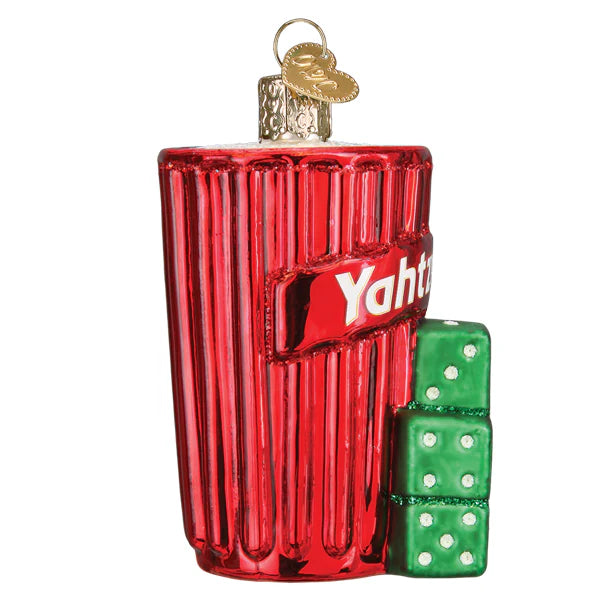 Yahtzee Glass Ornament  Old World Christmas   