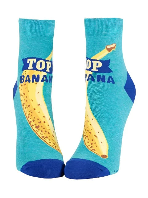 Top Banana Women's Ankle Socks  Blue Q   