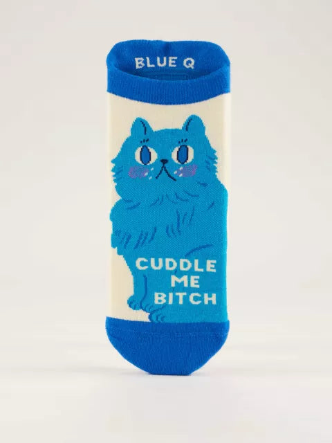 Cuddle Me Sneaker Socks  Blue Q   