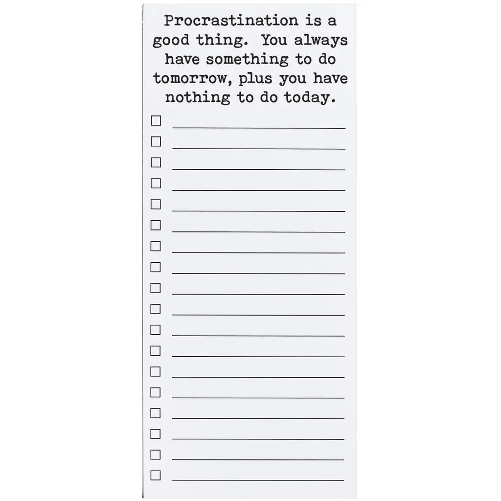 Procrastination Is A Good Thing Notepad  Ellembee Gift   