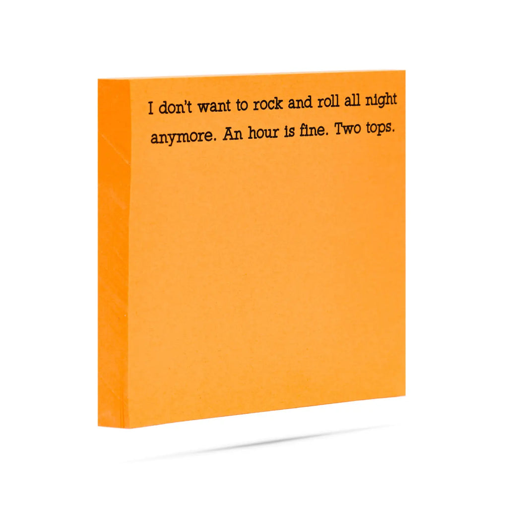 I Don't Want To Rock & Roll Sticky Notes  Ellembee Gift   