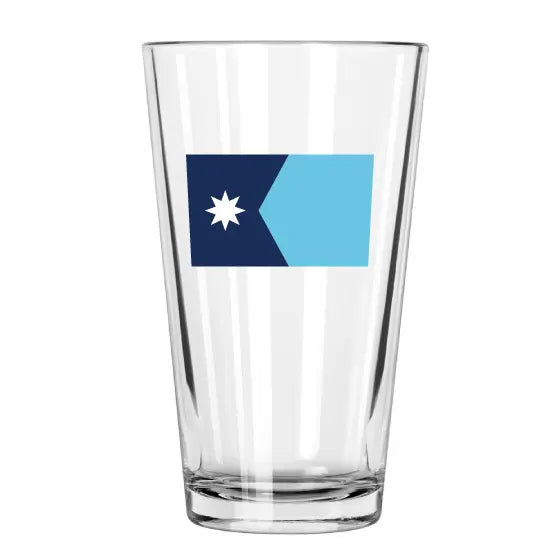 Minnesota Flag Pint Glass  Northern Glass   