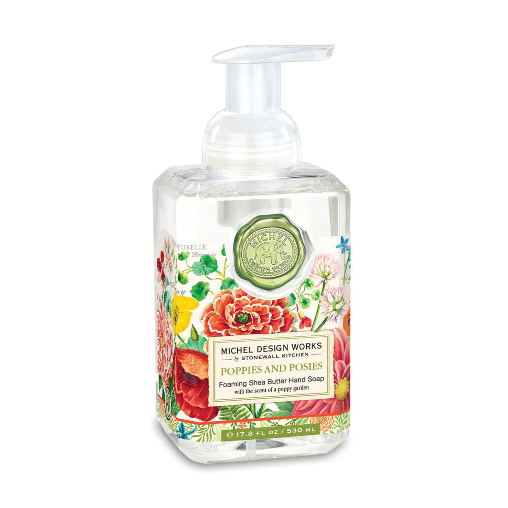 Poppies & Posies Hand Soap & Candle  Michel Foaming Hand Soap  