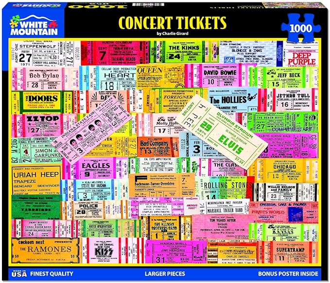 Concert Tickets Puzzle  White Mountain Puzzles   