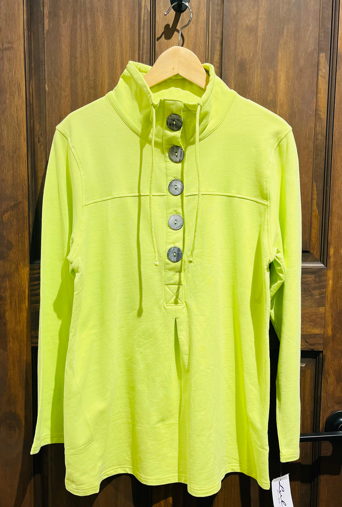 5-Button Top Shirts Lulu B XS Key Lime  