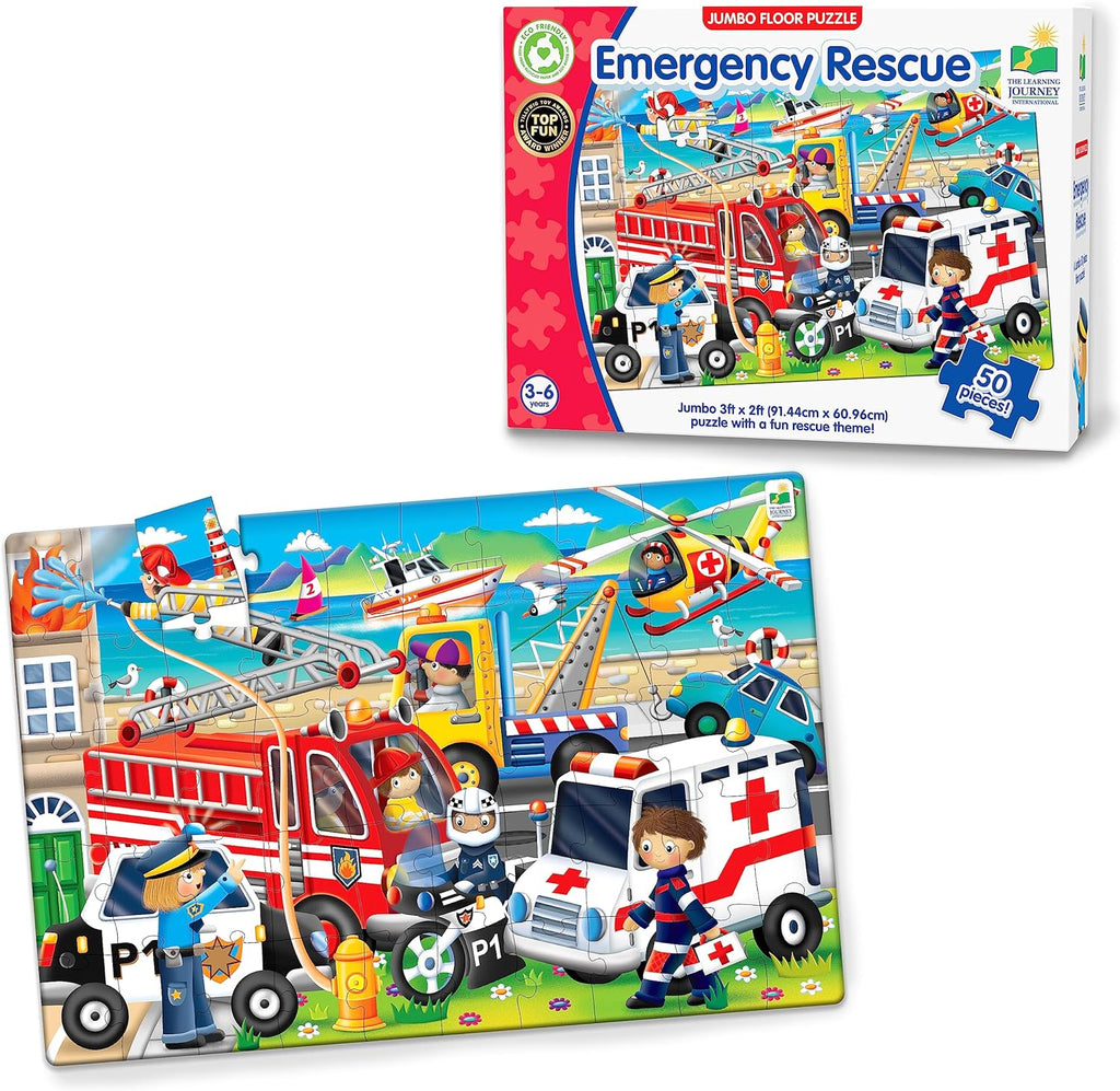 Emergency Rescue Jumbo Floor Puzzle  University Games   