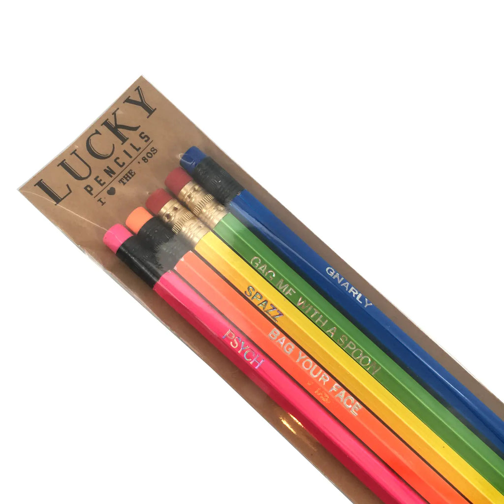 80's Phrase Pencil Set  Lucky Mfg Co   