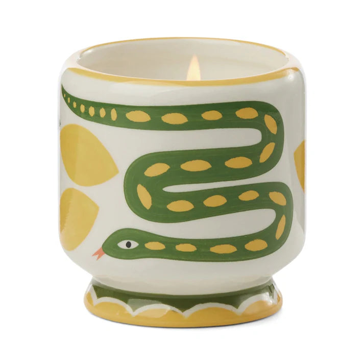 Handpainted "Snake" Ceramic Candle or Boxed Matches  Paddywax   