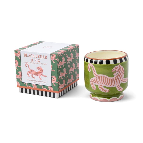 Handpainted "Tiger" Ceramic Candle or Boxed Matches  Paddywax   