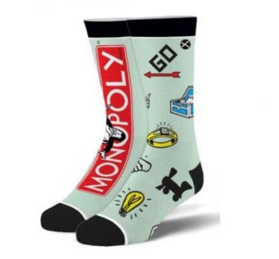 Monopoly Mens Crew Socks  Cool Sox   