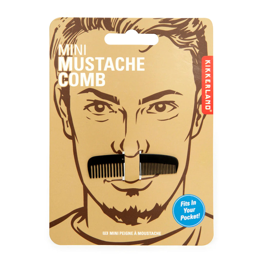 Mini Mustache Comb  Kikkerland   