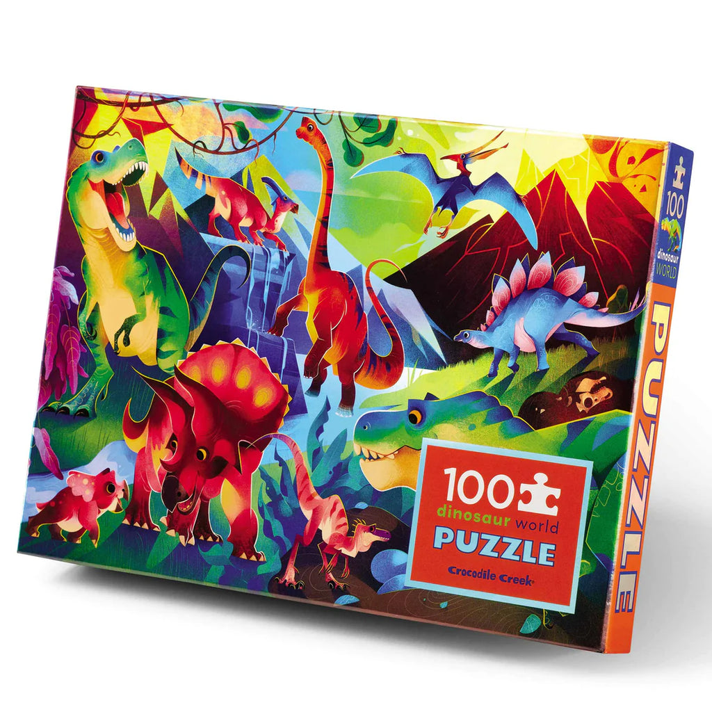 Dinosaur World 100 pc Holographic Puzzle  Crocodile Creek   