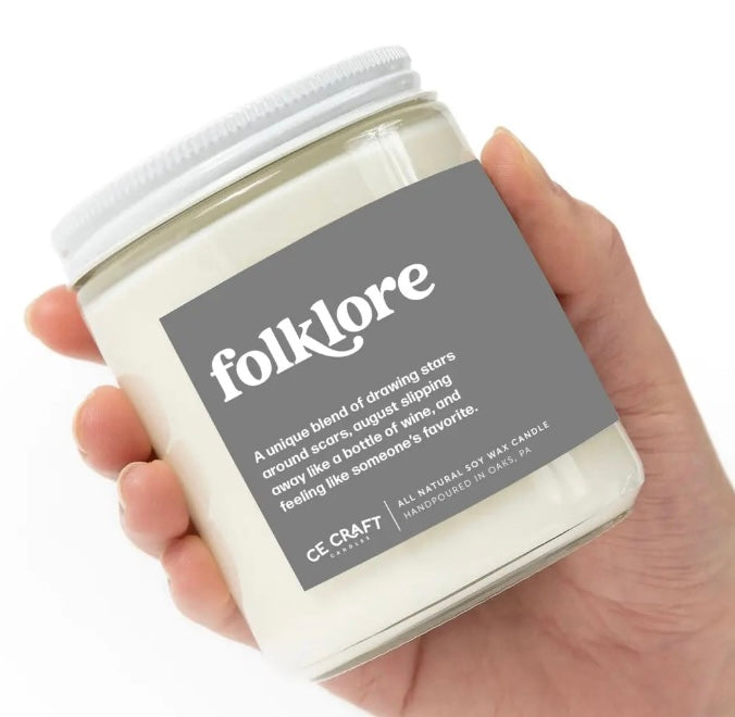 Taylor Swift Themed Candles  CE Craft Co Folklore  