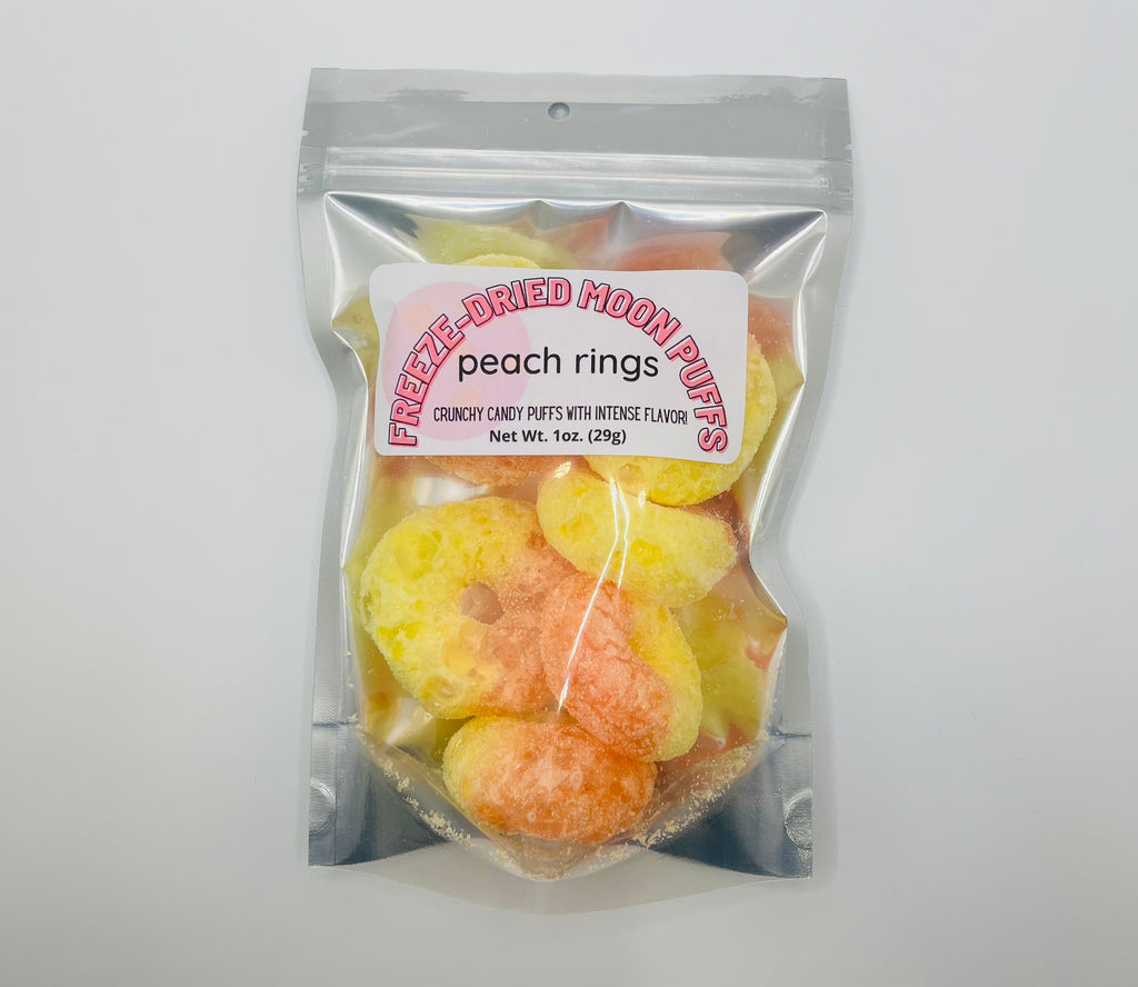 Freeze Dried Candy  Freeze Dried Moon Puffs Peach Rings  