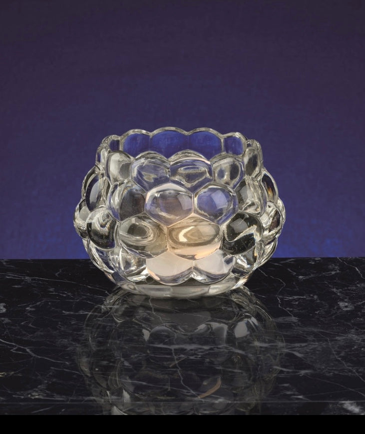 Bubble Design Glass Votive Holder  Biedermann & Sons   