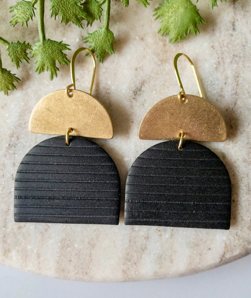 Molly Earrings  Katie White Designs Black  