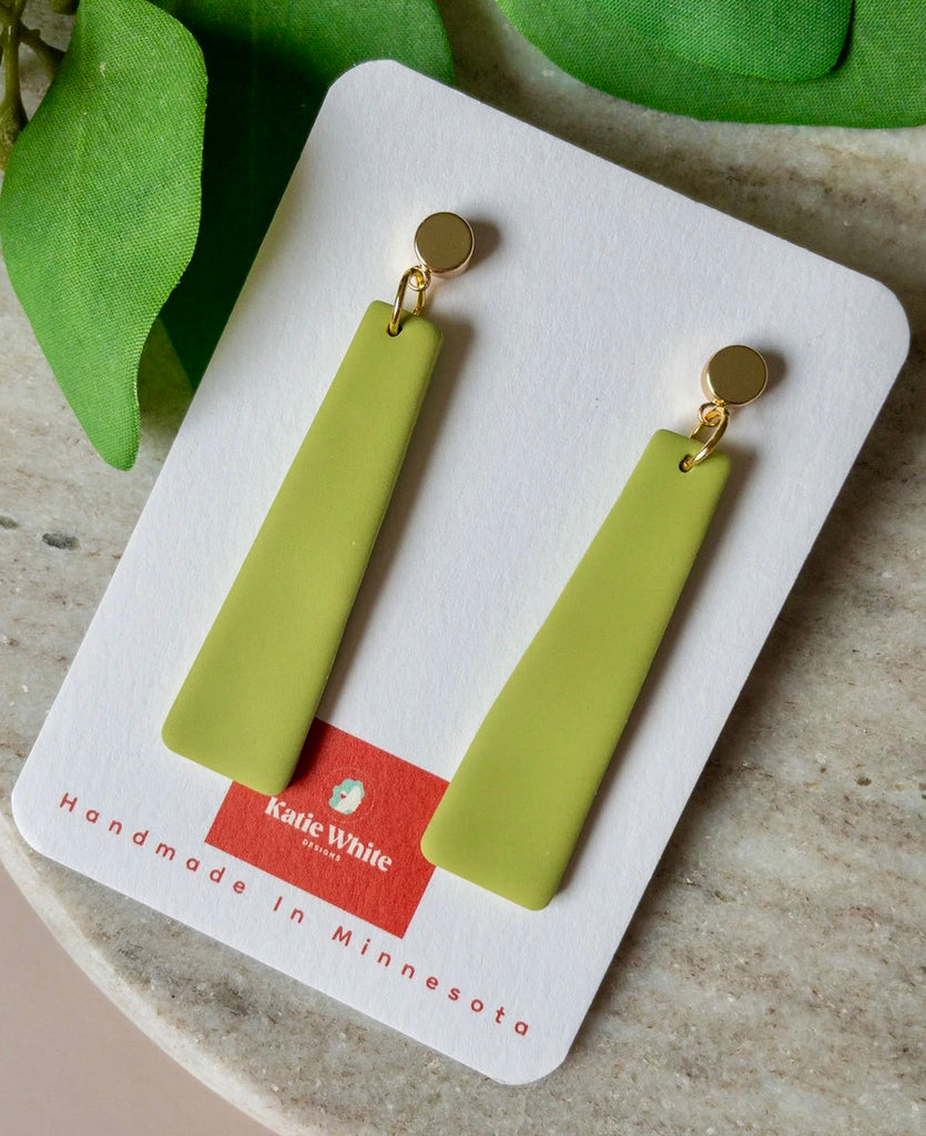 Nora Dangle Earrings  Katie White Designs Pistachio  