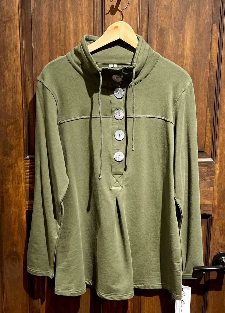 5-Button Top Shirts Lulu B XS Olive  