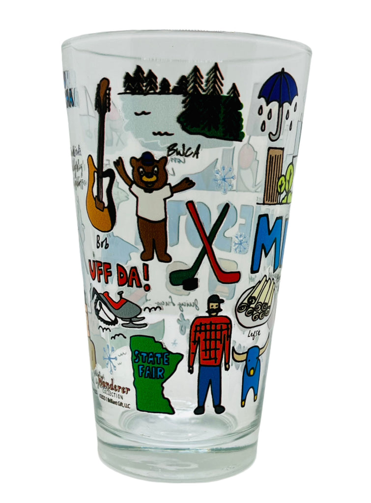 MN Wanderer Pint Glass  1 Brilliant Gift   