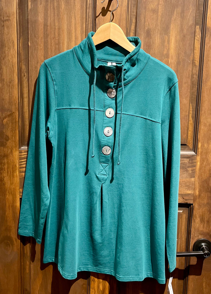 5-Button Top Shirts Lulu B XS Jade  