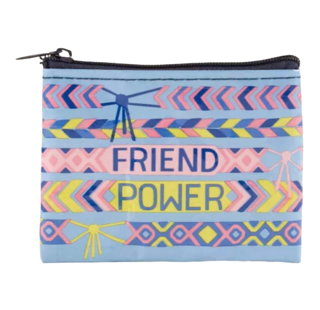 Friend Power Coin Purse  Blue Q   