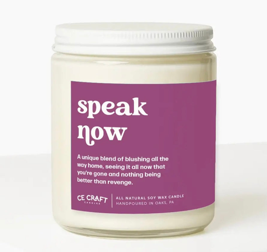 Taylor Swift Themed Candles  CE Craft Co Speak Now  