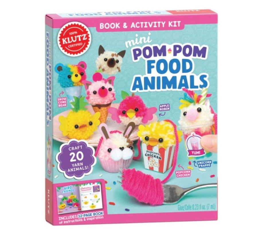 Mini Pom Pom Food Animals  Klutz   