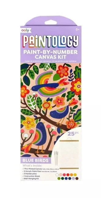 Paintology Paint-by-Number Canvas Kit  Ooly Blue Birds  