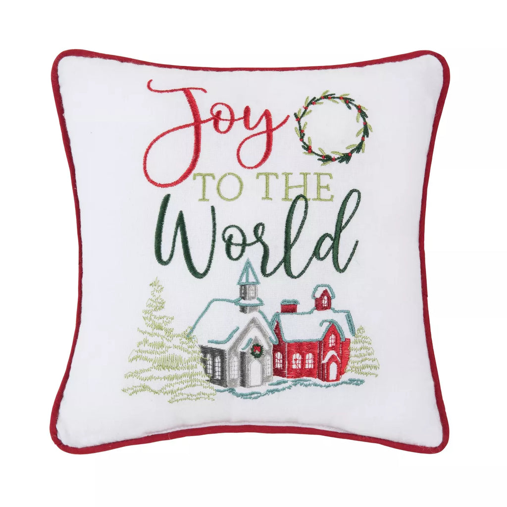 Joy To The World Pillow  C & F   