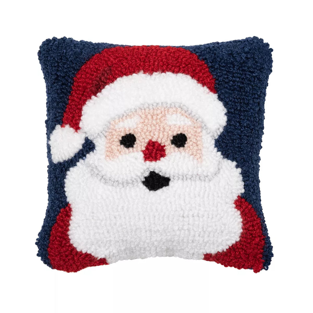 Santa Wishes Hooked Pillow  C & F   