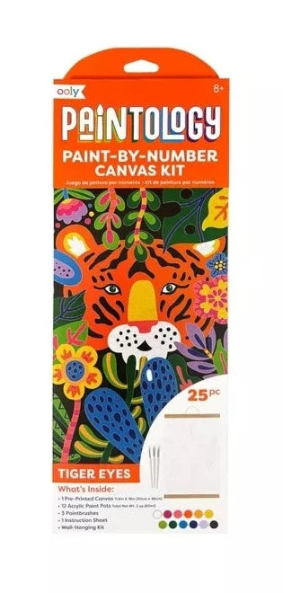 Paintology Paint-by-Number Canvas Kit  Ooly Tiger Eyes  